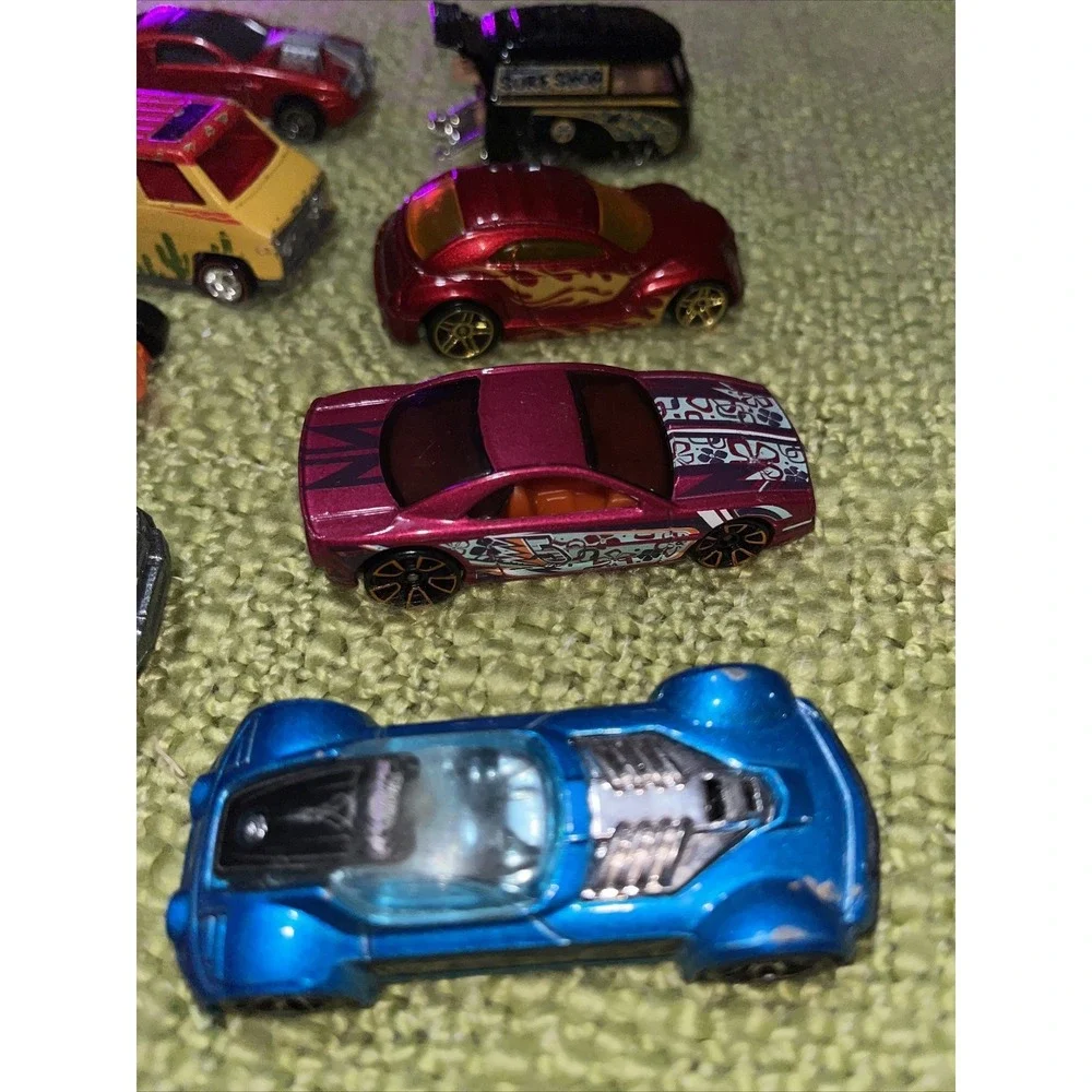 Hot wheels lot of 9, Mixed ,old El Paso Van, 71 Porsche 911‎ , Surf Shop, Flame